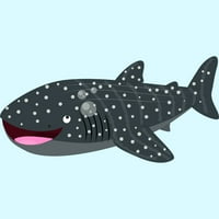 Slatki kit morski pas sa zabavnom ilustracijom crtića za dječake, svijetloplava majica s grafičkim uzorkom - dizajn Iz e-pošte