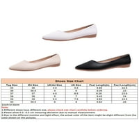 ';/ Ženske ravne cipele sa šiljastim nožnim prstima, klizne cipele, udobne jednobojne pumpe, ženske Ležerne bijele 7,5