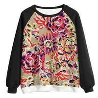 Ženska jesenska modna majica s printom leptira, modni puloveri s dugim rukavima, majice, Ležerne majice s okruglim vratom, široki