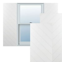Ekena Millwork 18 W 60 H True Fit PVC Diagonal Slat Moderni stil Fiksni nosači, bijeli