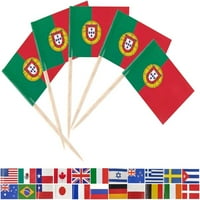 Portugalske zastave-čačkalice za zube, mali mini štapić Portugalska zastava za ukrašavanje voćnih kolača za zabave na Dan oružanih