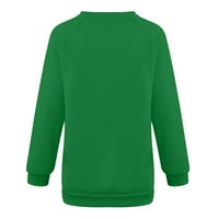 Patrika, pulover s okruglim vratom, džemperi, bluza, zeleni;