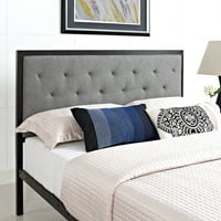 Krevet od jedne tkanine u smeđoj i sivoj boji