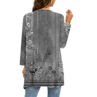Kimono kardigan za žene Plus size casual 3-4 rukava moderan s udobnim džepovima tiskani kardigan top bluza popust na plažu do 65%