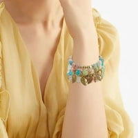 Narukvice od perli koje se mogu slagati za žene muške rastezljive višeslojne narukvice Set raznobojnih nakita