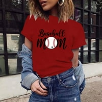 Ženske ljetne majice za Bejzbol za mame, modna majica kratkih rukava, ležerna sportska odjeća, sportske majice, bluze