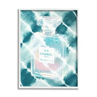 Bočica parfema s ljetnim mjehurićima vode na pozadini boje za kravate, 14, dizajn