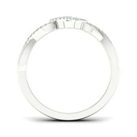 1 10CT TDW Diamond 10K Bijelo zlato Sažetak srca modni prsten
