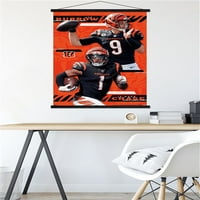 Cincinnati Bengals - dinamični plakat zida s magnetskim okvirom, 22.375 34