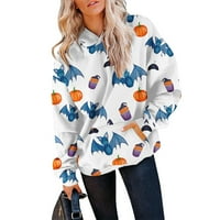 Ženska majica s kapuljačom za jesen / zimu s kapuljačom s kapuljačom s kapuljačom s dugim rukavima za žene plava majica s kapuljačom