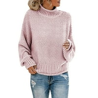 Ženska moda jesen zima pleteni pulover pulover s debelim koncem džemper s visokim vratom kvalitetne Dukserice za muškarce muški džemper