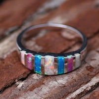 Najljepši ženski Višebojni prsten od breze s umetkom od v-opala za prst nakit za svadbene zabave poklon legura smeđe boje