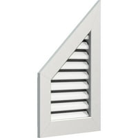 Ekena Millwork 24 W 26 H HOLL vrhunac gornjeg lijevog tona: Funkcionalan, PVC Gable Vent W 1 4 Flat Trim okvir