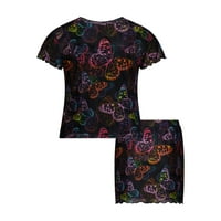 2-dijelni set odjeće za djevojčice s mrežastom suknjom i gornjim dijelom, veličine 4-16