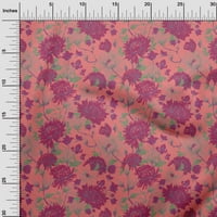 Pamučni poplin u boji svijetlozelene tkanine s lišćem i cvjetnim uzorkom za umjetničko šivanje tkanina s otiskom širine dvorišta