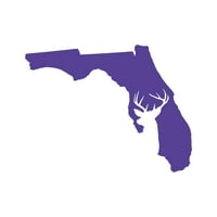 Naljepnica za jelene u državi Florida izrezana pečatom - samoljepljivi vinil - otporan na vremenske uvjete - Proizvedeno u SAD -