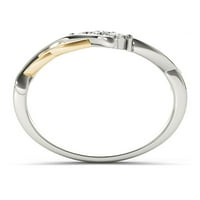 Carat T.W. Dijamantni dvotonski modni prsten od bijelog zlata od 10kt
