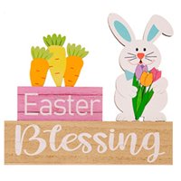 Uskršnji proljetni drveni ukras Uskršnji dekor za dom zečja jaja zeko mrkva Pribor za zabavu bezlični patuljak obrt dječji pokloni