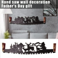 Ručno izrađena umjetnička pila s dvije ručke za ukrašavanje očeva poklona metalni zid Kućni dekor