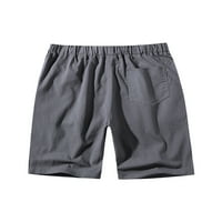 Muške ljetne kratke hlače, donji dio visokog struka, kratke hlače za plažu s elastičnim strukom, prozračne mini hlače, jednobojna
