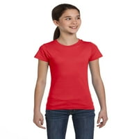 Jednobojne majice za djevojčice s kratkim rukavima, pamuk, tamnocrveni vrijesak