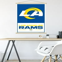 Zidni plakat s logotipom Los Angeles Rams u drvenom magnetskom okviru, 22.37534