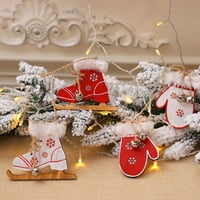 Božićni dekor viseći drveni ukras blagdanski obrti od drveta Šarmantni privjesak za kućnu trgovinu