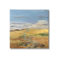 Stupell Industries Prostrani travnjak Collage Puffy Cloud Sky Sking Galery Wrapped Canvas print zidna umjetnost, dizajn Stacy Gresell