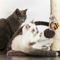 Tier mačje stablo- plišani mačji toranj na više razina s sisalnim stupovima za grebanje, mačji stan i viseća igračka za mačke i mačiće