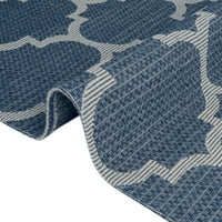 Jedinstveni tkalački stan s rešetkom u tamnoplavoj Bjelokosti 2' 2 6' 1 trkačka teksturirana rešetka tradicionalnog ravnog tkanja