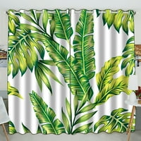 Tropske biljke džungle lišće palme banane Havaji guste prozorske zavjese dvodijelne draperije