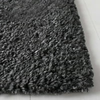 Kolovoz Carlene Solid Plush Shag Area prostir, ugljen, 5'3 5'3 kvadrat