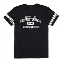 535-122-MBL-nogometna majica kratkih rukava u vlasništvu sveučilišta na Havajima, crno-bijela-vrlo velike veličine