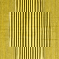 Pravokutni apstraktni žuti Moderni unutarnji tepisi tvrtke, 5' 7'