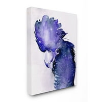 Stupell Home Décor Space Bird Aquecolor Purple Animal slikati platno zidna umjetnost Jennifer Paxton Parker