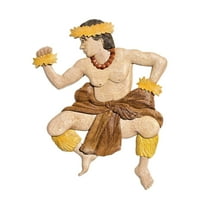 Drveni zidni viseći muški plesač hula 11,5 9
