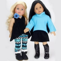 Sofijin zimski set za lutke 18, plavo-crni