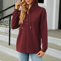 Casual ošišana majica s kapuljačom za žene dugih rukava nove ženske široke majice s kapuljačom na kopčanje džemper
