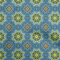 + rajonska tirkizno plava cvjetna tkanina u azijskom stilu za odjeću Uradi Sam tkanina za poplun s otiskom širine dvorišta