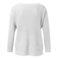 ženski pulover s okruglim vratom džemper dukserice ženski preveliki džemper džemper u boji džemper sivi džemper