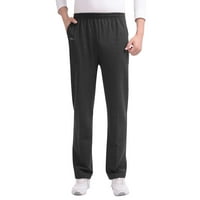 Muške hlače proljetno-jesenske sportske i ležerne Ležerne jednobojne hlače s džepovima s patentnim zatvaračem, duge hlače