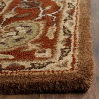 Tradicionalni vuneni tepih od mahovine prekriven hrđom, 2'3 8'
