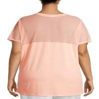 Ženska majica u mrežici Plus Size s aktivnim bočnim prorezom