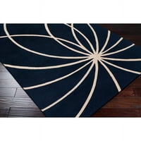 Moderni tepih u tamnoplavoj boji 10' 14'
