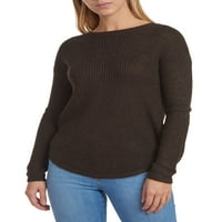 ženski pulover s bujnim rubom, džemper s bujnim rubom, džemper s bujnim rubom