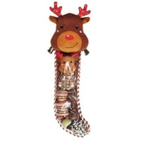 Vrijeme za odmor božićne pseće igračke čarape poklon set veliki smeđi