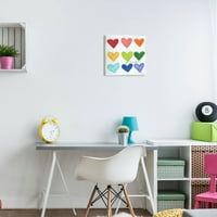 Stupell Industries toliko ste voljeni Rainbow Hearts Slikanje Umjetničke umjetnosti Umjetnički print, dizajn Alli Rogosich