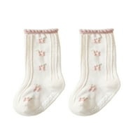 Ležerne čarape za djevojčice s cvjetnim uzorkom, silikonske neklizajuće čarape s cvjetnim točkicama
