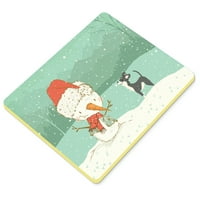 Crni chihuahua snježni božićna kuhinja ili prostirka za kupanje 24x36