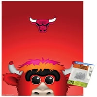 Chicago Bulls - S. Preston maskota Benny Wall Poster s Pushpins, 14.725 22.375